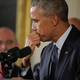President Barack Obama pauses as he talks about the victims of the 2012 Sandy Hook Elementary School shooting and about his efforts to increase federal gun control in the East Room of the White House in Washington, D.C., Jan. 5, 2016.
Chip Somodevilla/Getty Images